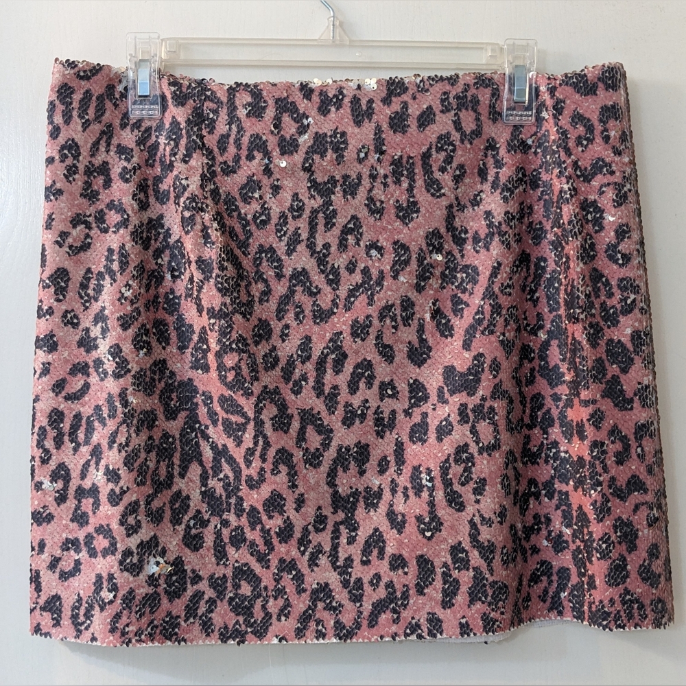 Free People Disco Animal Print Pink  Skirt